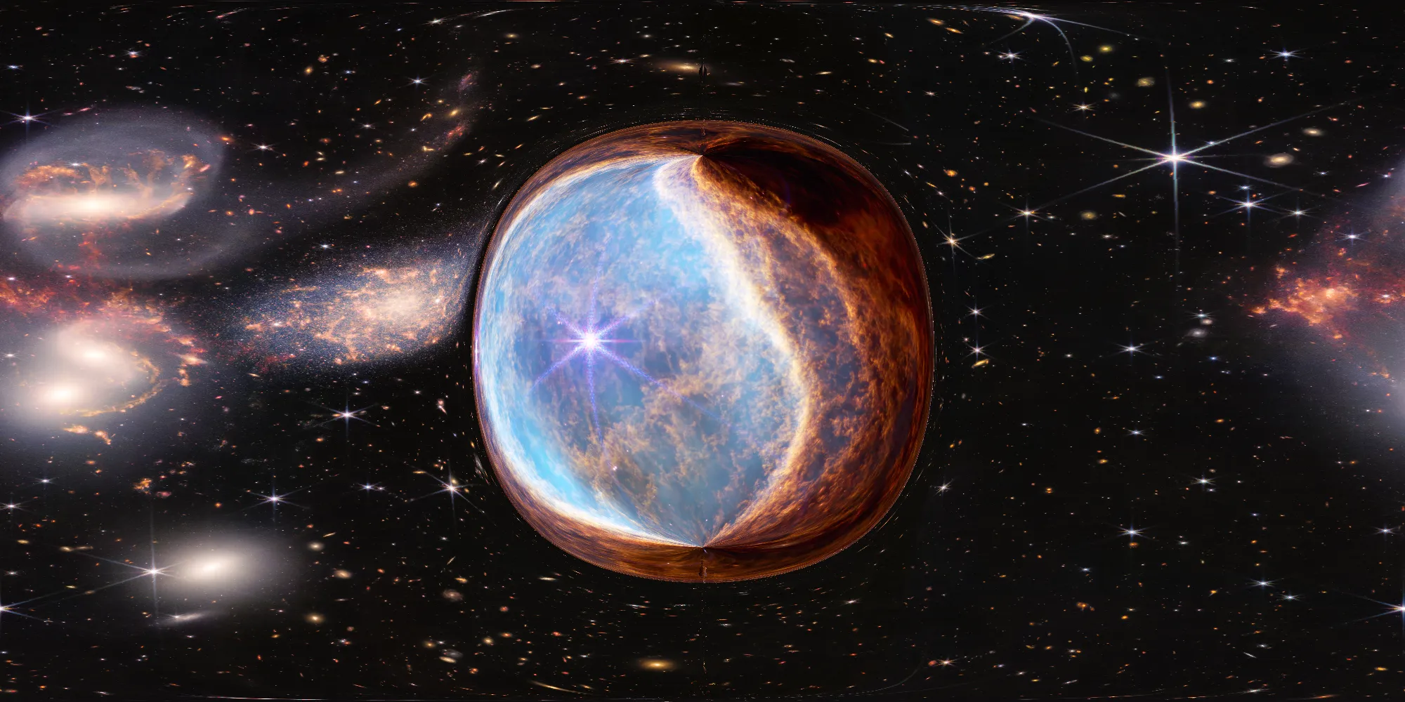Wormhole usando imagenes del telescopio James Webb